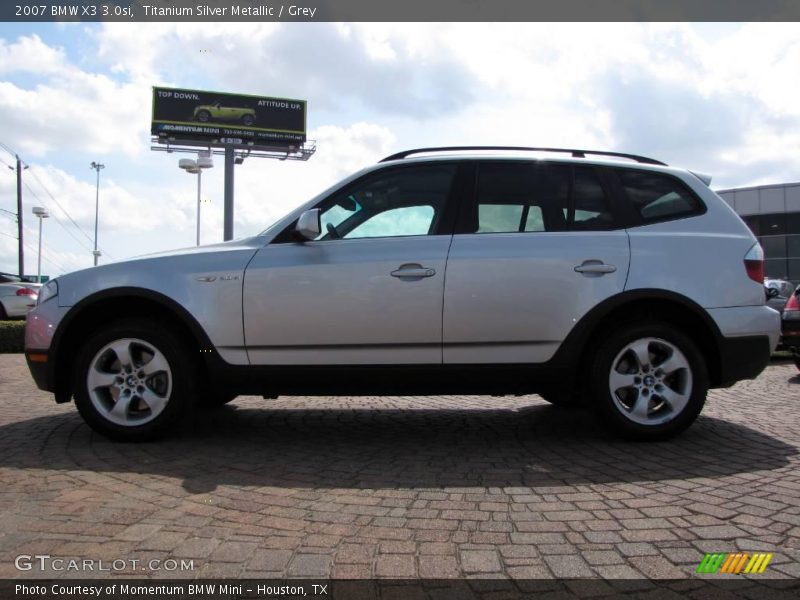 Titanium Silver Metallic / Grey 2007 BMW X3 3.0si