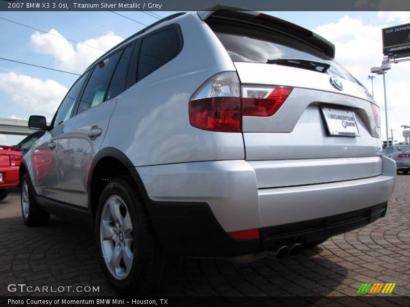 Titanium Silver Metallic / Grey 2007 BMW X3 3.0si