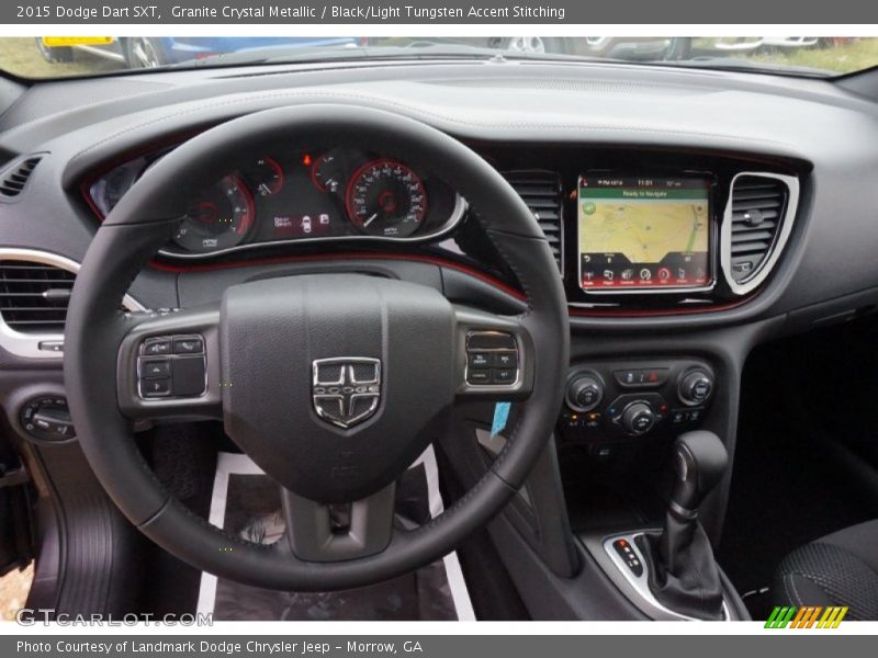 Granite Crystal Metallic / Black/Light Tungsten Accent Stitching 2015 Dodge Dart SXT