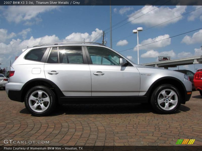 Titanium Silver Metallic / Grey 2007 BMW X3 3.0si