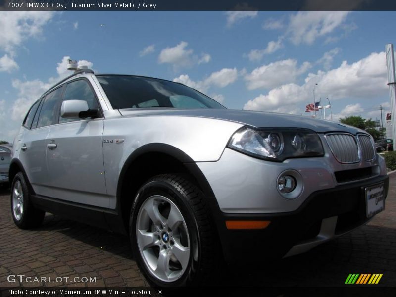 Titanium Silver Metallic / Grey 2007 BMW X3 3.0si