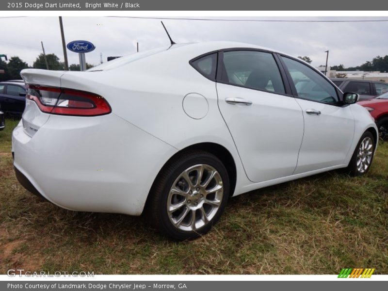 Bright White / Black 2015 Dodge Dart Limited