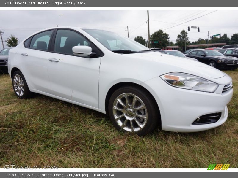 Bright White / Black 2015 Dodge Dart Limited