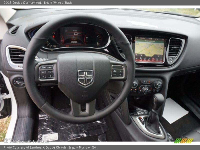 Bright White / Black 2015 Dodge Dart Limited