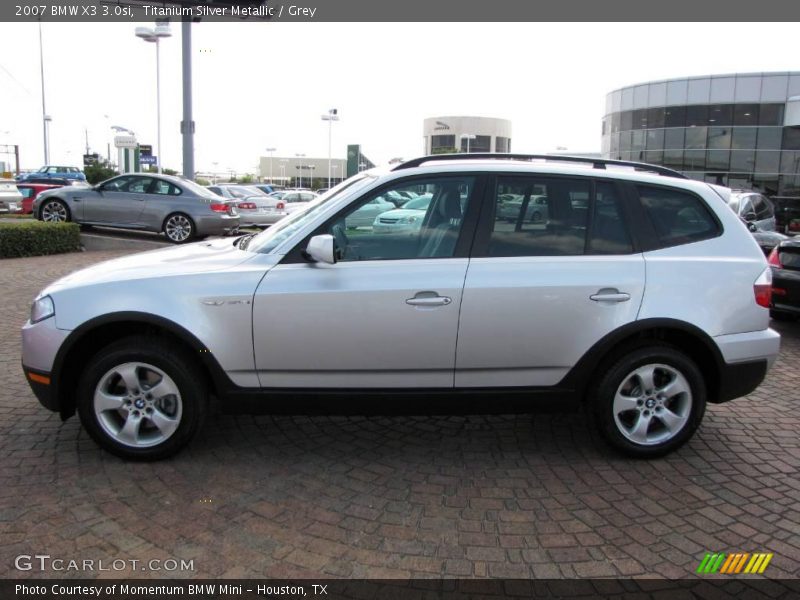 Titanium Silver Metallic / Grey 2007 BMW X3 3.0si
