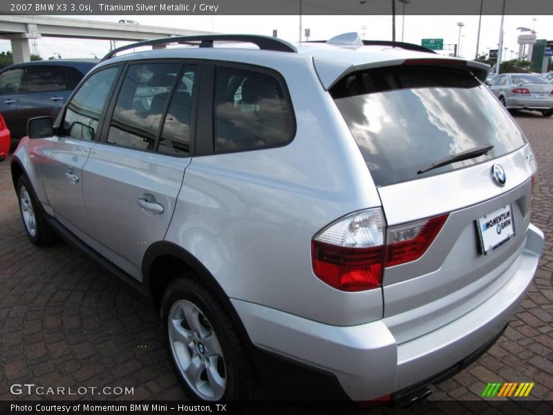 Titanium Silver Metallic / Grey 2007 BMW X3 3.0si