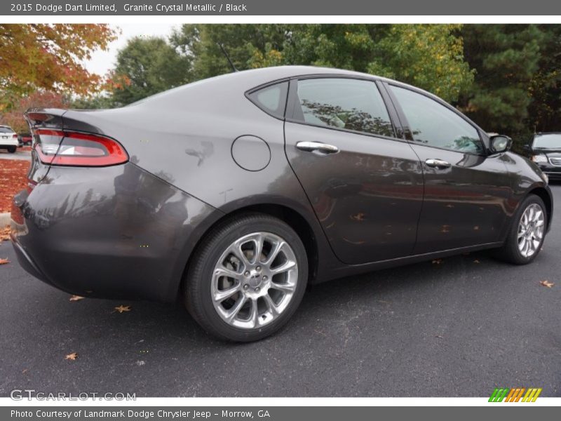 Granite Crystal Metallic / Black 2015 Dodge Dart Limited