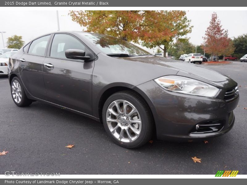 Granite Crystal Metallic / Black 2015 Dodge Dart Limited