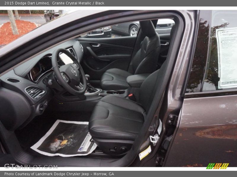 Granite Crystal Metallic / Black 2015 Dodge Dart Limited