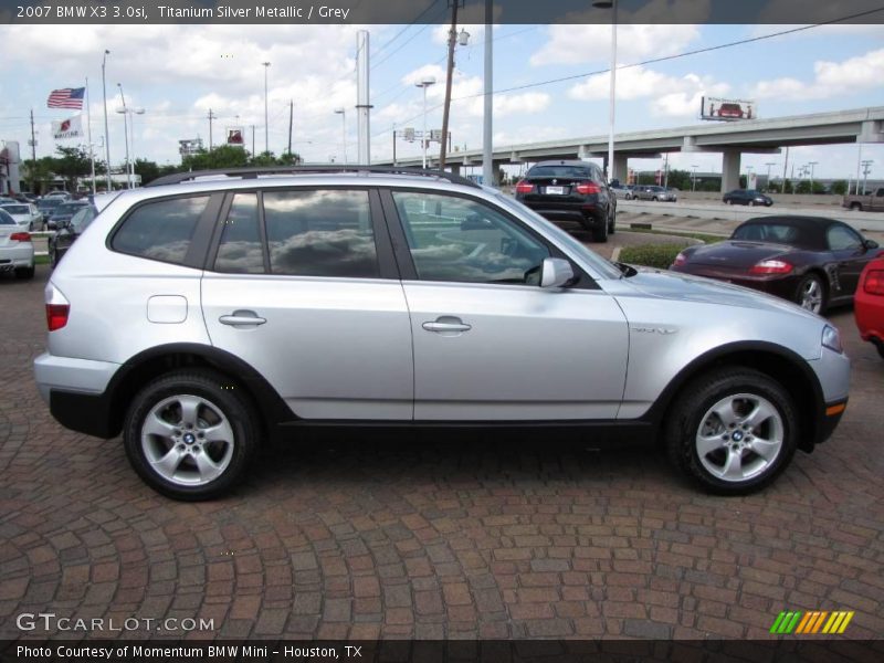 Titanium Silver Metallic / Grey 2007 BMW X3 3.0si