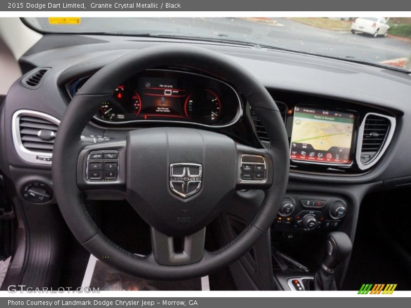 Granite Crystal Metallic / Black 2015 Dodge Dart Limited