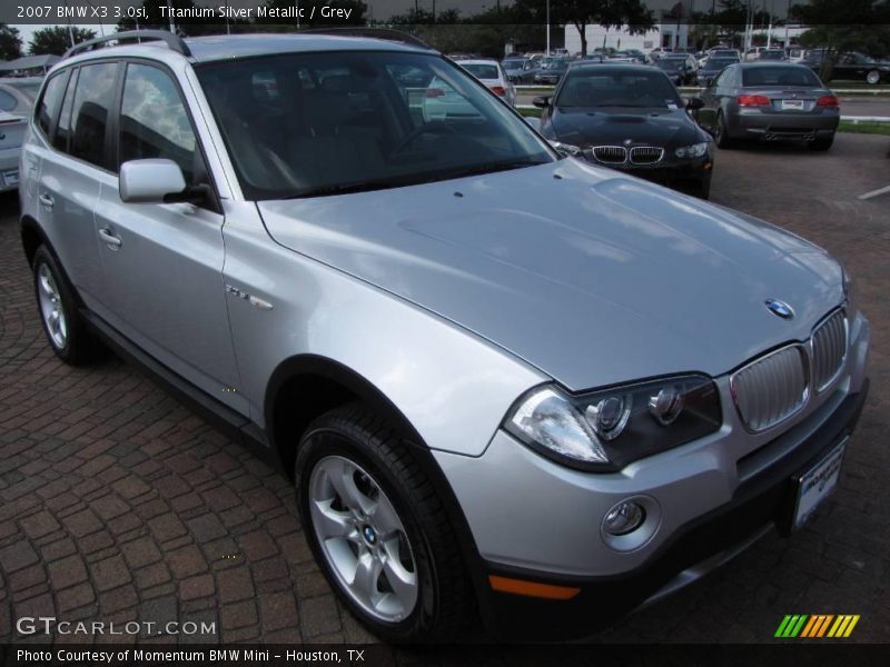 Titanium Silver Metallic / Grey 2007 BMW X3 3.0si