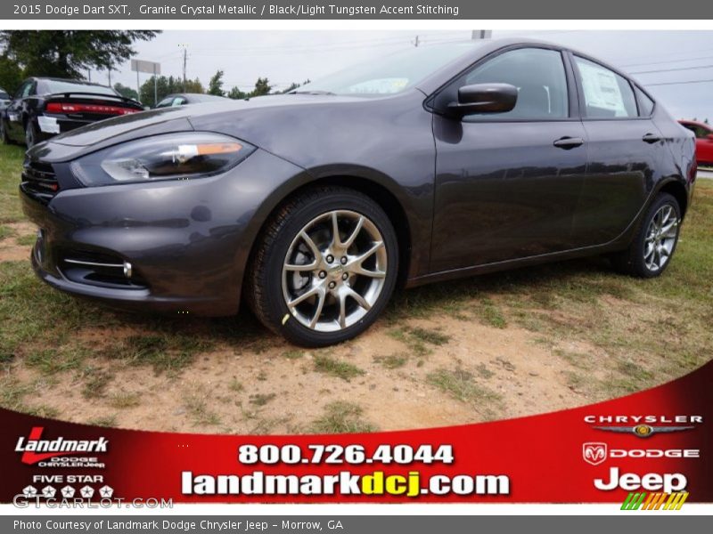 Granite Crystal Metallic / Black/Light Tungsten Accent Stitching 2015 Dodge Dart SXT