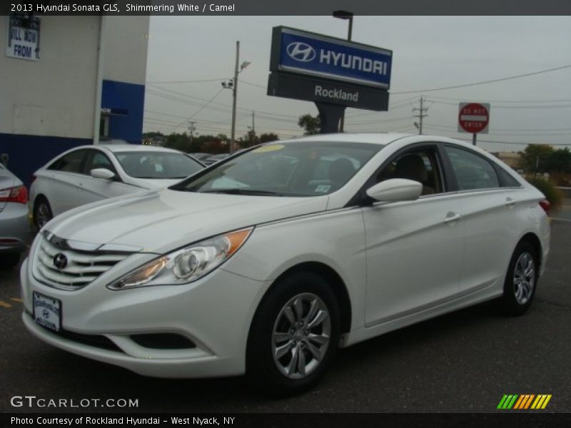 Shimmering White / Camel 2013 Hyundai Sonata GLS
