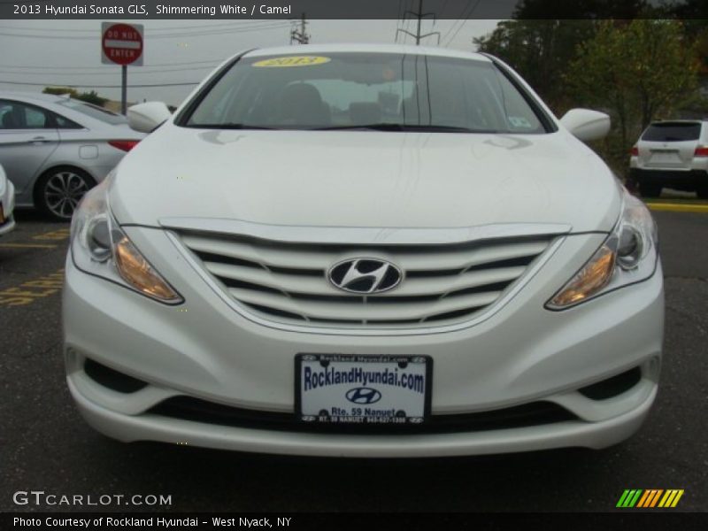 Shimmering White / Camel 2013 Hyundai Sonata GLS