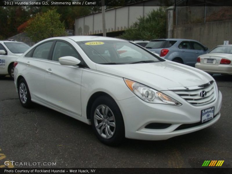 Shimmering White / Camel 2013 Hyundai Sonata GLS
