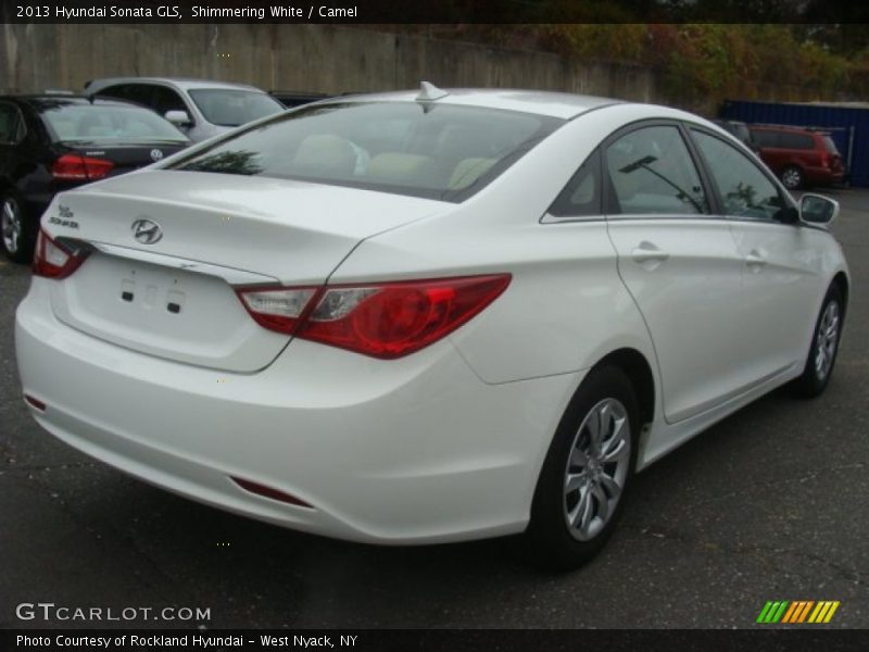 Shimmering White / Camel 2013 Hyundai Sonata GLS
