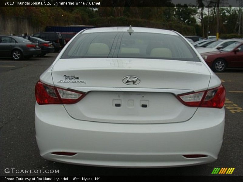 Shimmering White / Camel 2013 Hyundai Sonata GLS