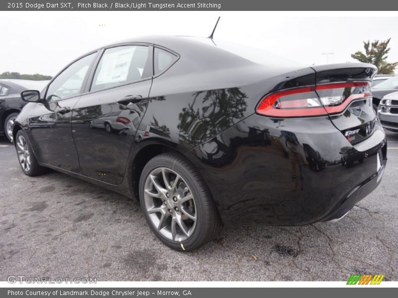 Pitch Black / Black/Light Tungsten Accent Stitching 2015 Dodge Dart SXT