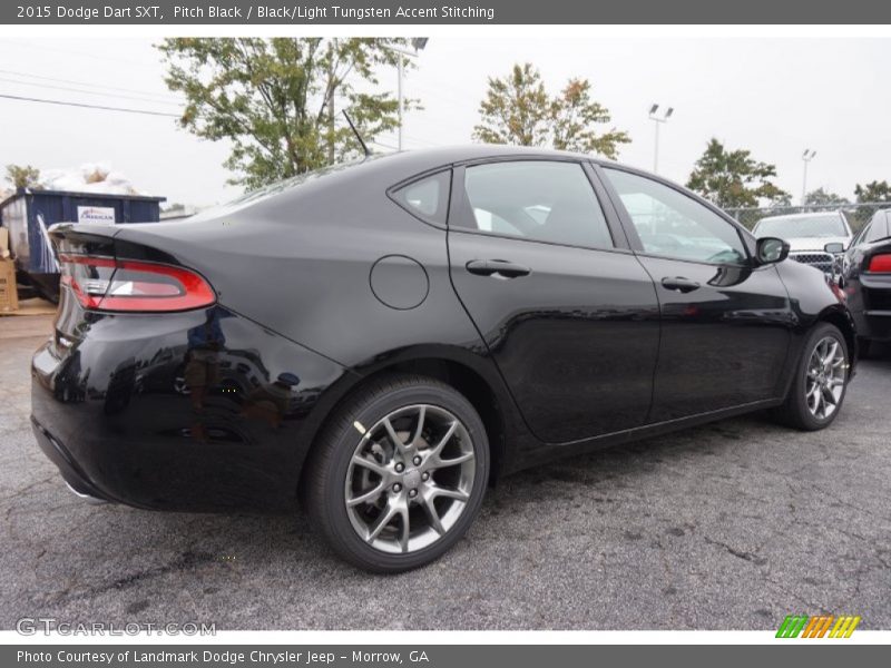 Pitch Black / Black/Light Tungsten Accent Stitching 2015 Dodge Dart SXT
