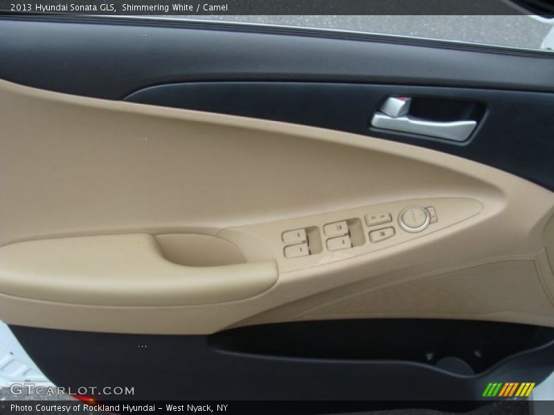 Shimmering White / Camel 2013 Hyundai Sonata GLS