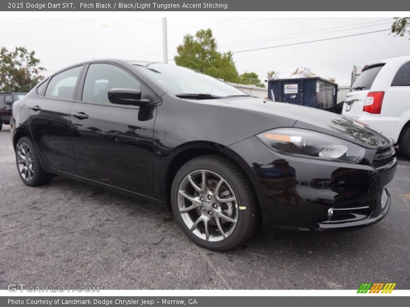 Pitch Black / Black/Light Tungsten Accent Stitching 2015 Dodge Dart SXT