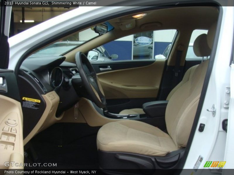 Shimmering White / Camel 2013 Hyundai Sonata GLS