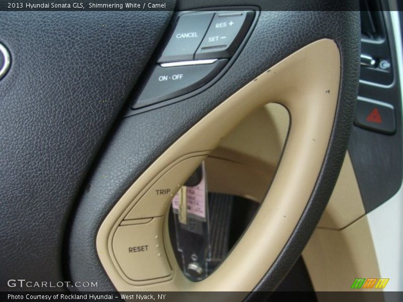 Shimmering White / Camel 2013 Hyundai Sonata GLS