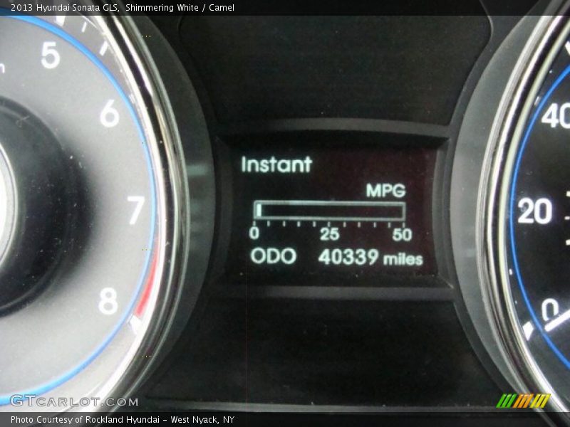 Shimmering White / Camel 2013 Hyundai Sonata GLS