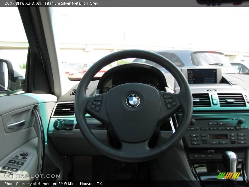 Titanium Silver Metallic / Grey 2007 BMW X3 3.0si