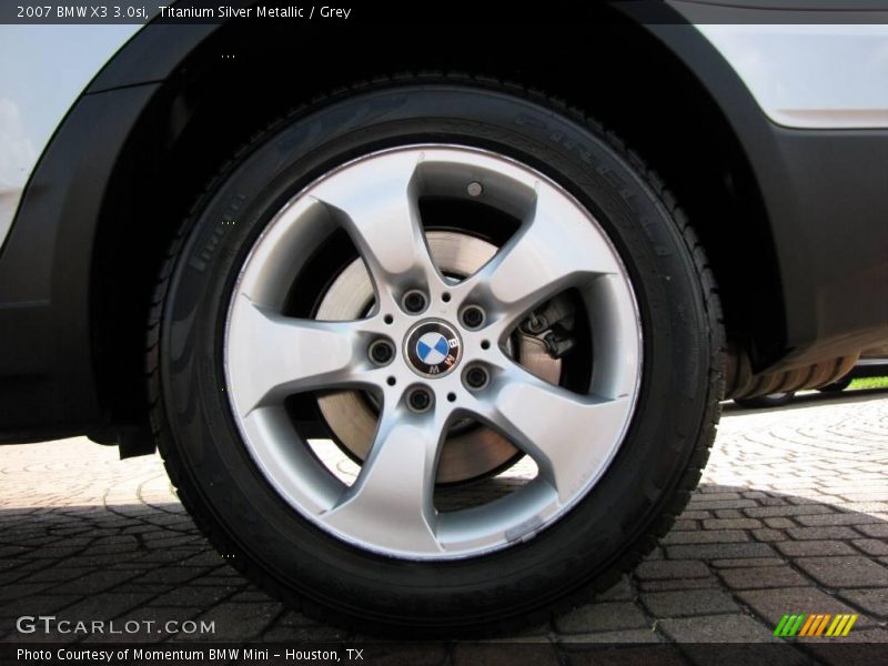 Titanium Silver Metallic / Grey 2007 BMW X3 3.0si