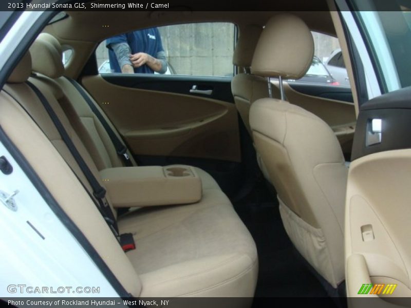 Shimmering White / Camel 2013 Hyundai Sonata GLS