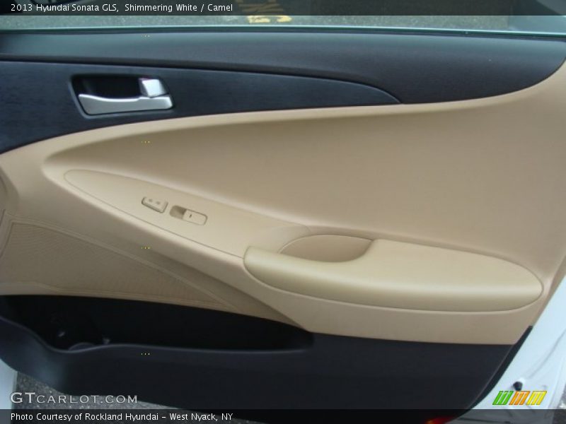 Shimmering White / Camel 2013 Hyundai Sonata GLS