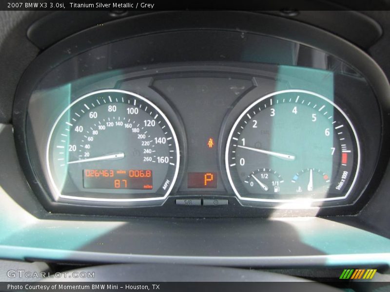 Titanium Silver Metallic / Grey 2007 BMW X3 3.0si