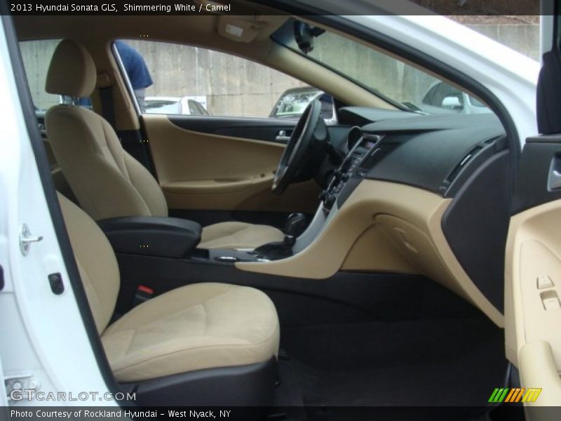 Shimmering White / Camel 2013 Hyundai Sonata GLS