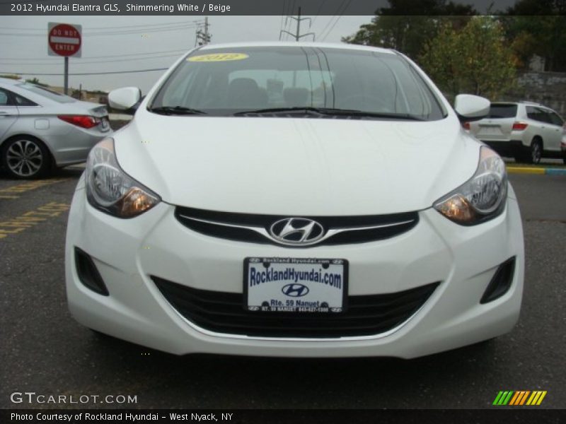 Shimmering White / Beige 2012 Hyundai Elantra GLS