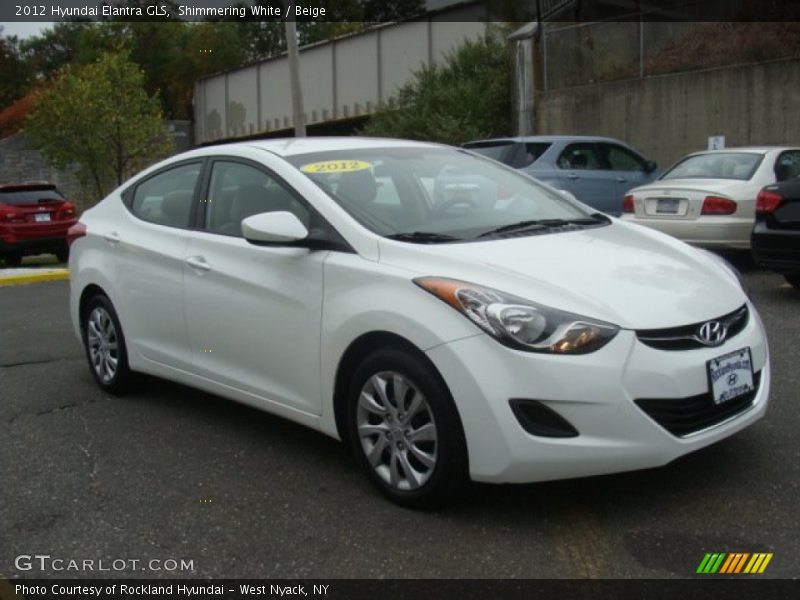 Shimmering White / Beige 2012 Hyundai Elantra GLS
