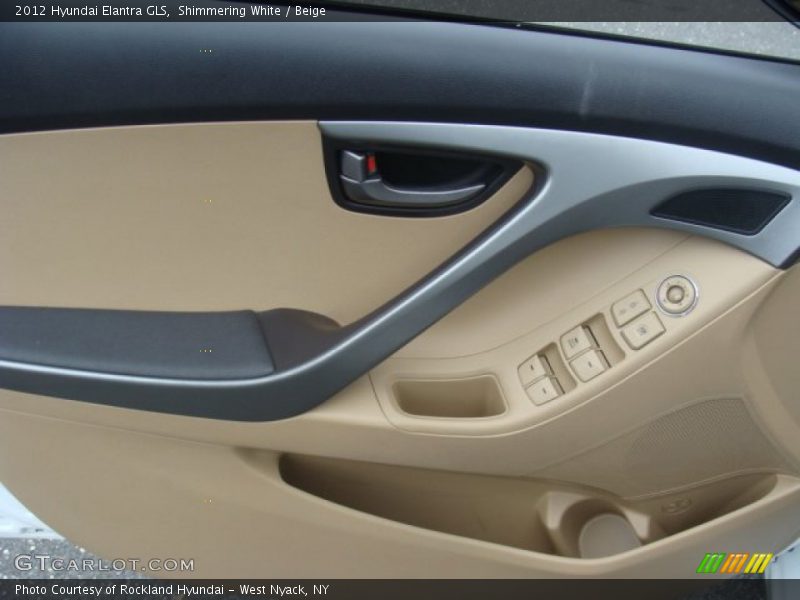 Shimmering White / Beige 2012 Hyundai Elantra GLS