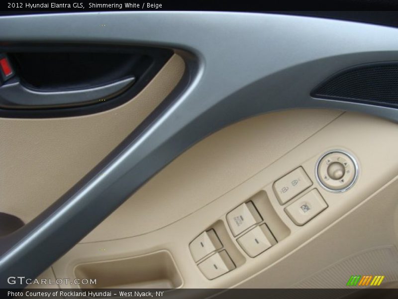 Shimmering White / Beige 2012 Hyundai Elantra GLS