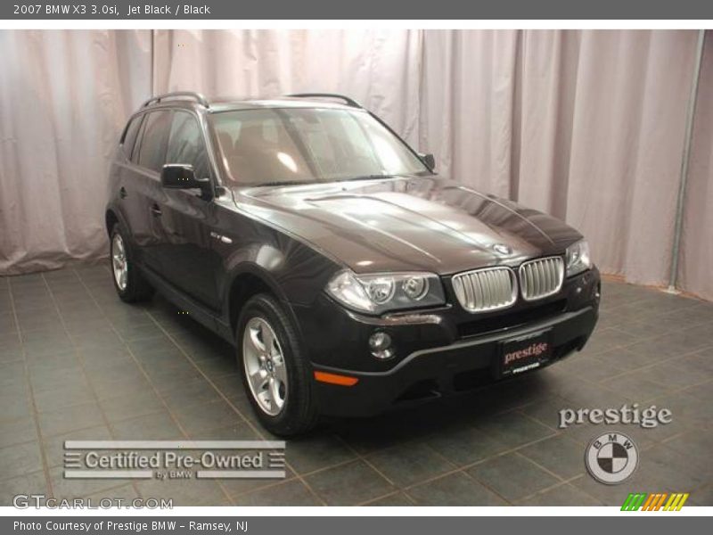 Jet Black / Black 2007 BMW X3 3.0si
