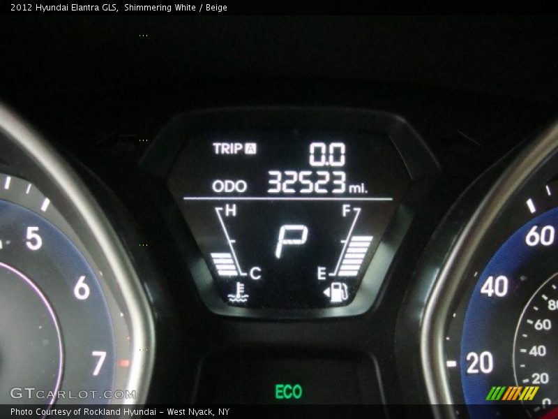 Shimmering White / Beige 2012 Hyundai Elantra GLS