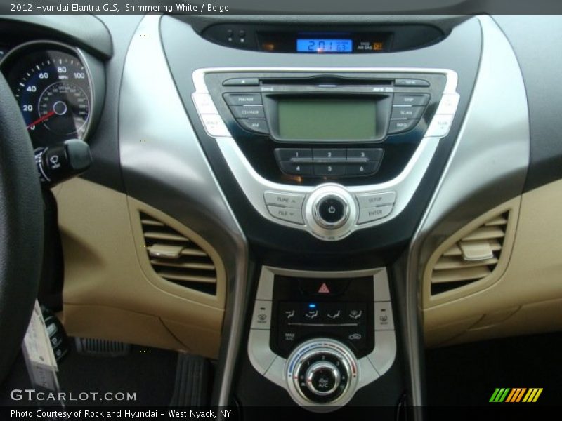 Shimmering White / Beige 2012 Hyundai Elantra GLS