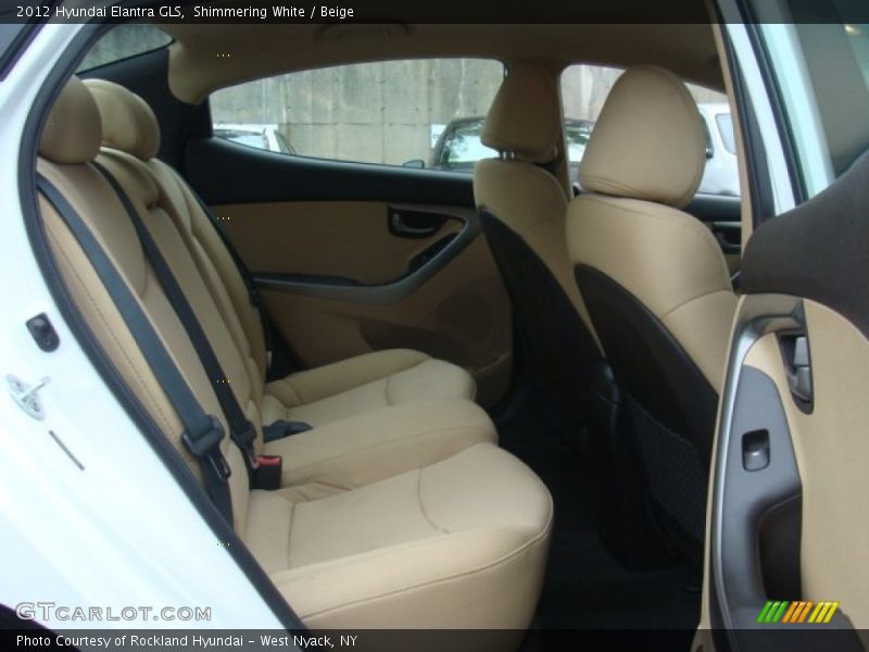 Shimmering White / Beige 2012 Hyundai Elantra GLS
