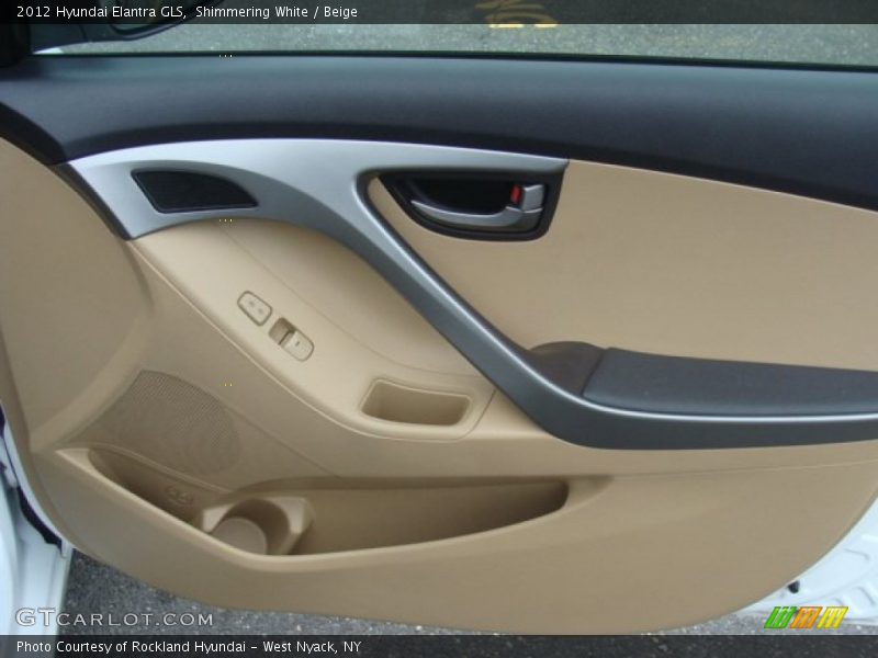 Shimmering White / Beige 2012 Hyundai Elantra GLS
