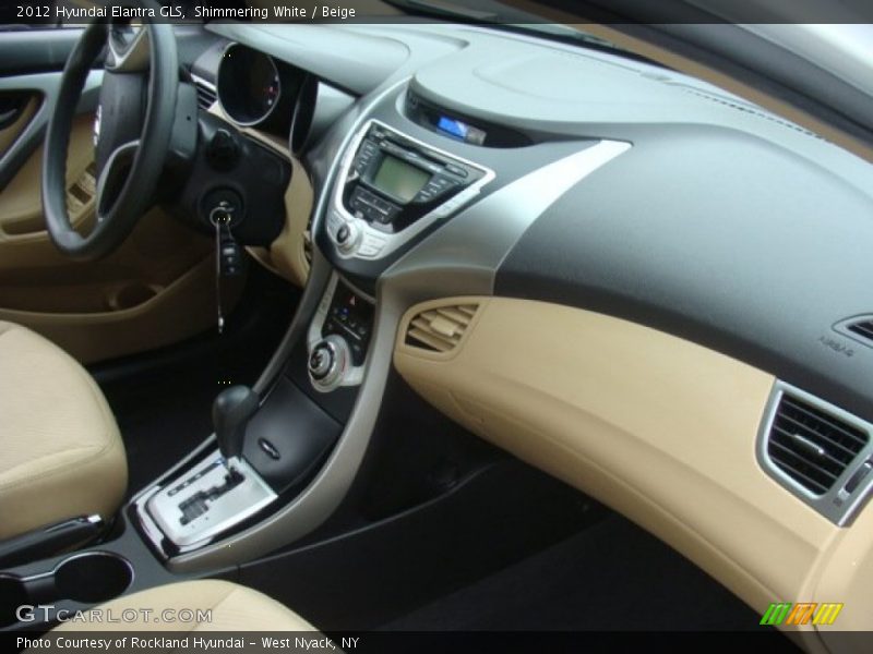 Shimmering White / Beige 2012 Hyundai Elantra GLS