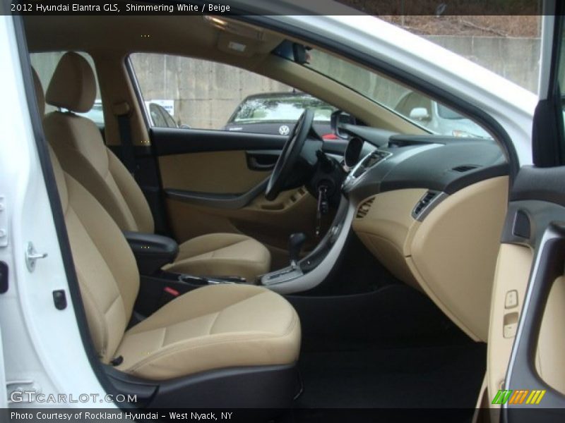Shimmering White / Beige 2012 Hyundai Elantra GLS