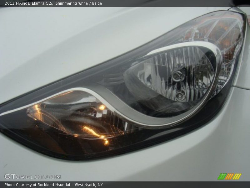 Shimmering White / Beige 2012 Hyundai Elantra GLS