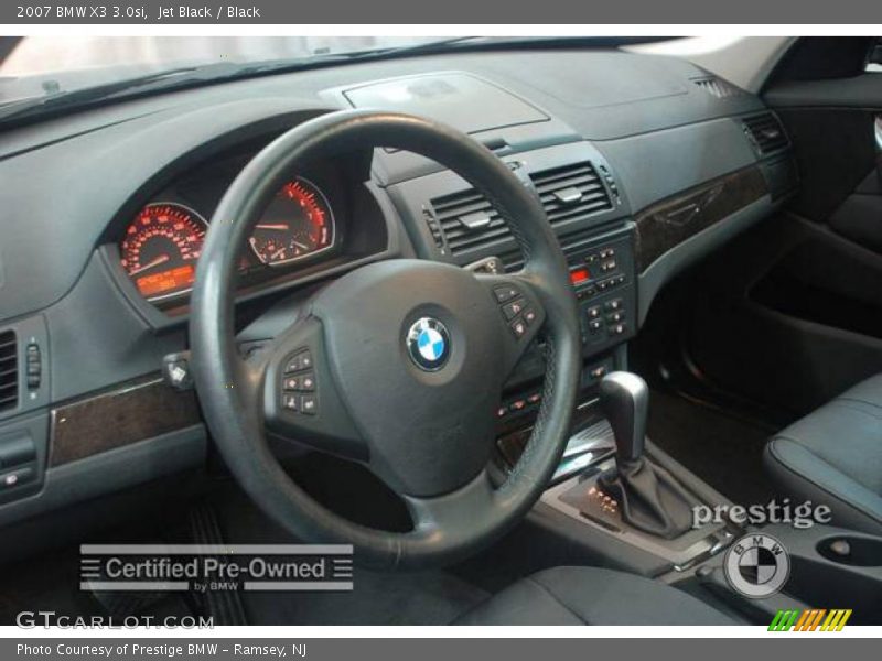 Jet Black / Black 2007 BMW X3 3.0si