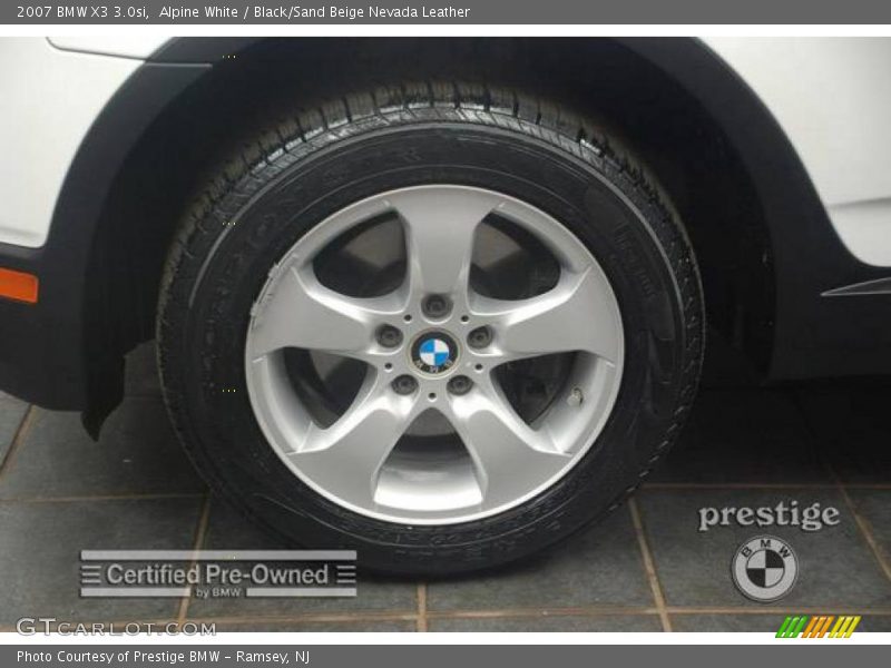 Alpine White / Black/Sand Beige Nevada Leather 2007 BMW X3 3.0si