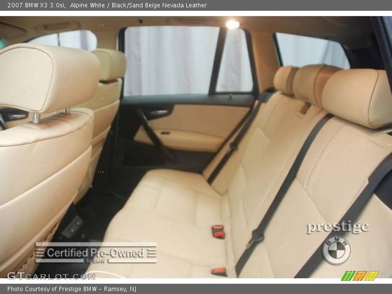 Alpine White / Black/Sand Beige Nevada Leather 2007 BMW X3 3.0si